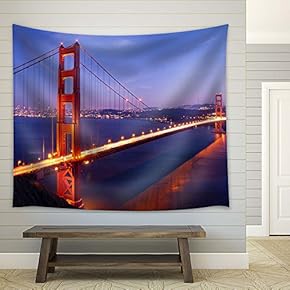 Golden Gate Bridge in San Francisco - Fabric Tapestry, Home Decor - 51x60 inches