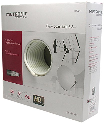 Metronic 3420744142267 Coaxial Cable, White