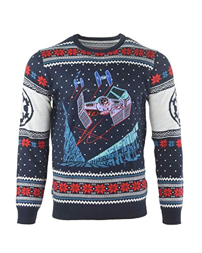 Numskull Unisex Official Star Wars Tie Fighter Battle of Yavin Christmas  Jumper