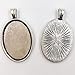 Dcatcher 24 PCS Bezel Pendant Trays Oval Cabochon Settings Trays Pendant Blanks, Antique Silver
