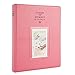 Woodmin [Instax Photo Album] Compatible128 Pockets Photo Album for Fujifilm Instax Mini 9 8 8+ 70 7s 25 50s 90, Polaroid Z2300, Polaroid PIC-300P (Deep Pink)