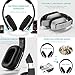 August EP650 Bluetooth Wireless Over Ear Headphones with aptX LL Low Latency/Multipoint/NFC / 3.5mm Audio in/Headset Microphone - Silver