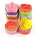 Hisight Muffin Moulds Reusable Nonstick Silicone Cupcake Liners 24 Pcs Heat Resisant Baking Cups For Baking Gelatin, Snack, Frozen Treats, Ice Cream,Hand soap soap model,Jelly pudding(Colorful)