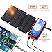 Solar Power Bank Wireless Solar Charger 20000mAh,POWOBEST Waterproof Portable External Battery with 3 Foldable Solar Panels,Flashlight,IPX5,Dual 5V/2.1A USB Ports,for Smartphones, Tables etc (Orange)