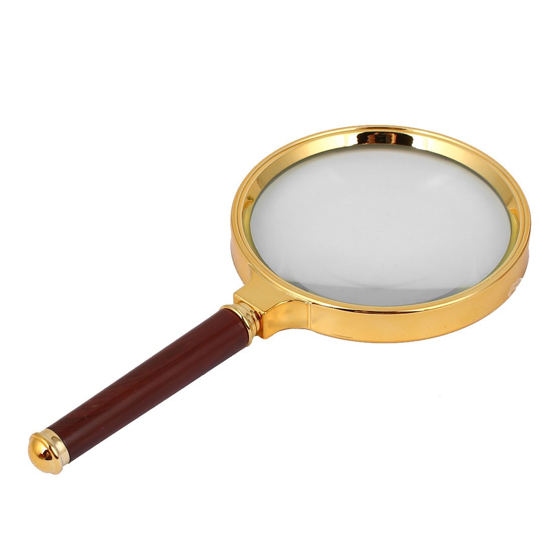 Sourcingmap Handheld Metal Shell 90mm Dia Lens 10 Times Magnifying Glass Magnifier