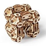 UGEARS Flexi-Cubus Brainteaser, 3d Mechanical Model, Wooden Puzzle - Ideal Gift for Adults and Teens