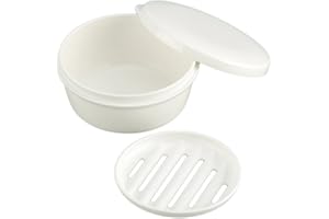 MXY Soap Box Round Soap Case Portable Soap Dish Airtight Soap Container Soap Saver Removable Soap Drainers with Lid for Bathroom Shower Home Outdoor Camping Travel