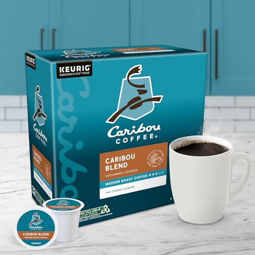 CARIBOU COFFEE CARIBOU BLEND, KEURIG SINGLE-SERVE K-CUP PODS, MEDIUM ROAST COFFEE, 32 COUNT(PACK OF 1)