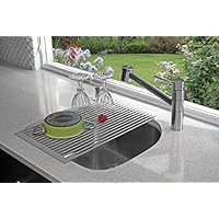 Better Houseware 1434 Over- Over-Sink Roll-Up Drying Rack, Grey