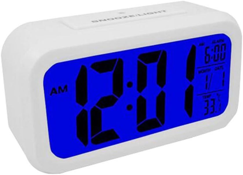 RuiChy LED Alarm Clock with Night Sensor and Light Sensor Digital Clock Digital Alarm Clock