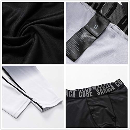 saraca core Men Youth Compression Pants Athletic Leggings Sports Tights Baselayer Running Football Soccer - Thumbnail 4