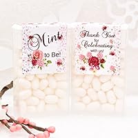 24 Rose Floral Tic Tac Labels, Bridal Shower Tic Tac Stickers, Tic Tac Favors, Mint to Be Favor Labels, Favor Tic Tac Labels