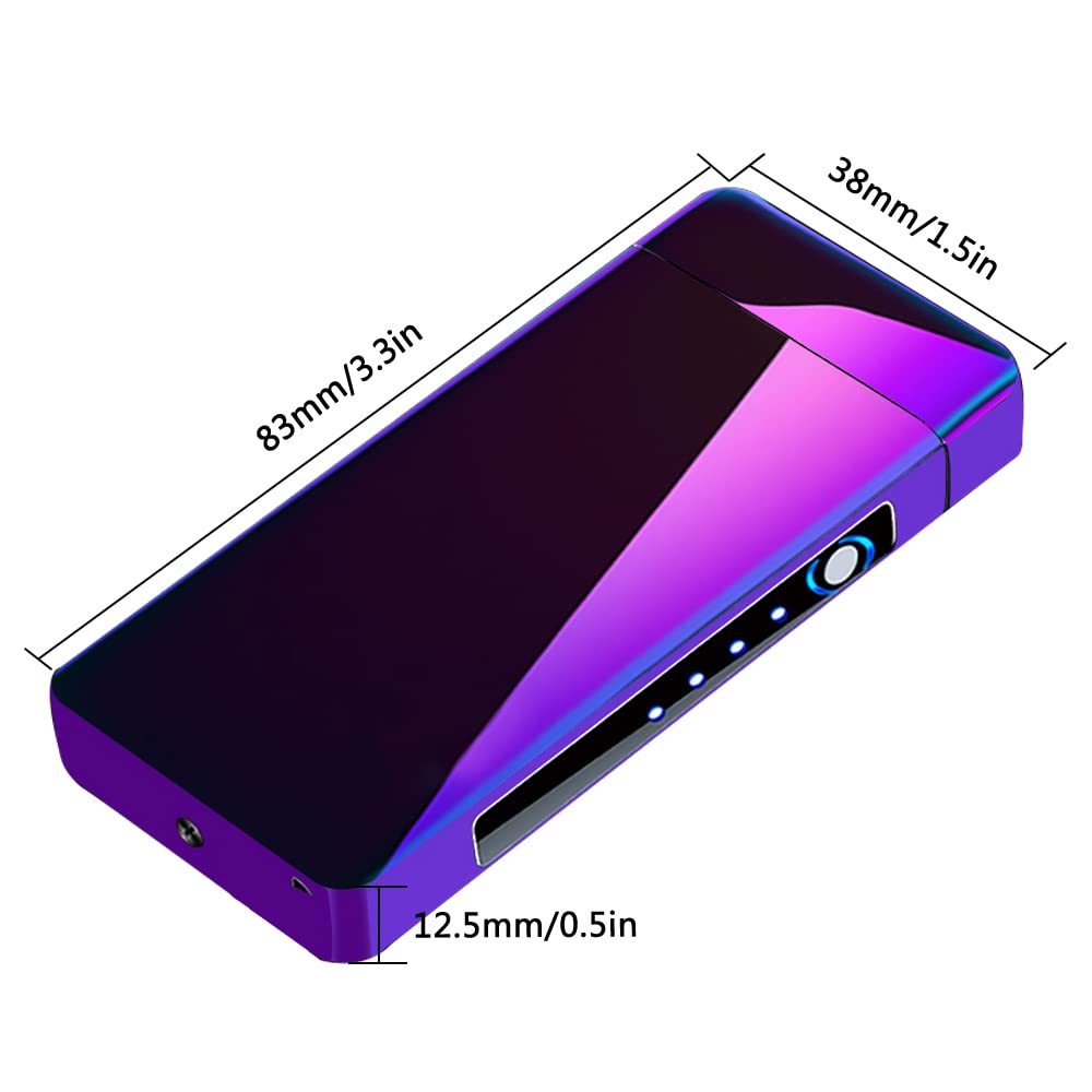 RSBYE Plasma Feuerzeug Lichtbogen Feuerzeug USB aufladbar LED Ladeanzeige Ideal für Camping Grillen im Freien Anzünden von Kerzen und den Gebrauch zu Hause EIN stilvolles Geschenk für Männer (Farbig) 8