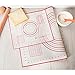 Non Stick Silicone Baking Mat 2 Pcs Set with Measurements, High Temperature Resistance Pastry Mat FDA Approved by Lasten