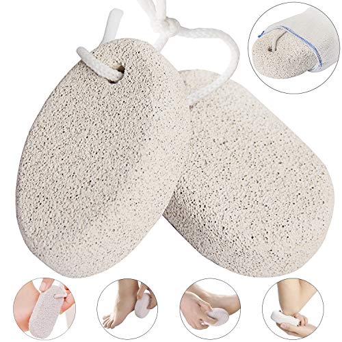 Natural Pumice Stone for Feet Callus (2 PCS), Pinowu Lava Pedicure Tools Hard Skin Callus Remover for Feet and Hands - Foot Scrub Natural Foot File Exfoliation to Remove Dead Skin