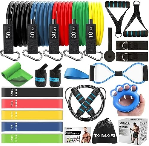 Taimasi 23Pcs Resistance Bands Set Workout Bands, Stackable