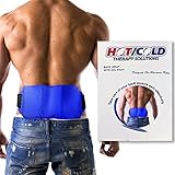 Hot / Cold Therapy Back Wrap - CE CERTIFIED & FDA APPROVED. Relieve Soreness + Decrease Swelling. Hot And Cold Pack For Back PLUS Adjustable Wrap. Can Be Worn Under Back Brace Or Support Belt.