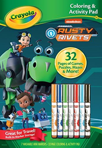 Crayola Rusty Rivets Coloring & Activity Pad, Includes Marker, Gift 04-0427