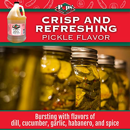 Pops Pepper Patch Spicy Pickle Brine Juice Spicy Pickle Juice for Leg