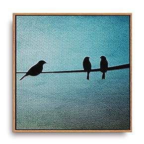 Framed Canvas Wall Art for Living Room, Bedroom Artistic Birds Canvas Prints for Modern Home Decoration Ready to Hang - 16"x16" inches