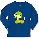 Cute Rascals Kids Long Sleeve T Shirt Baby Snake Funny Cotton Boy & Girl Clothes Funny Graphic Tee Royal Blue Design Only 4T