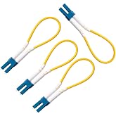 GwliUni 4 PCS Single Mode Loopback Plug Tester LC-UPC Fiber Optical Duplex Cable Adapter 9/125