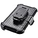 For Samsung Galaxy S7 EDGE Case (Not for S7), PlusMall Rugged Shockproof Hybrid Protective Case Back Cover with Swivel Belt Clip Hard Holster Defender Case Ring Rotating Kickstand (Black)