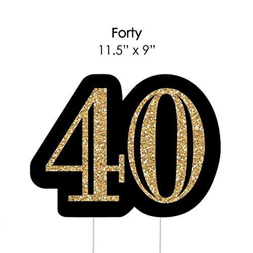 Adult-40th-Birthday-Gold-Lawn-Decorations-Outdoor-Birthday-Party-Yard-Decorations-10-Piece