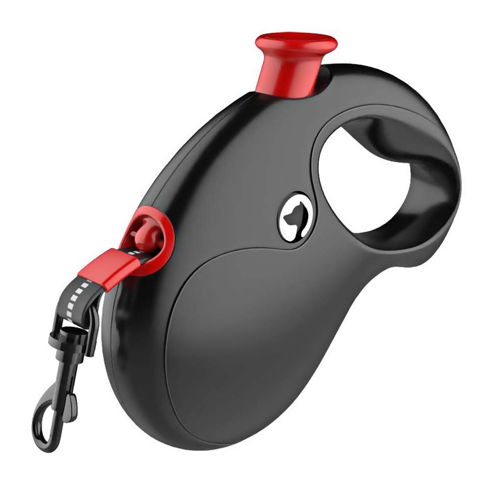 Minishark 360° Tangle-Free Dog Lead Retractable for Up to 15 kg Dogs, 5 m Strong Nylon Tape | One-Handed Brake, Pause, Lock Dog Accessories