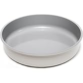 INSETFY 9.5 Inch Round Cake Pan,Cast Aluminum Bakeware Ceramic Nonstick for Cake Baking,Oven and Dishwasher Safe(Beige)