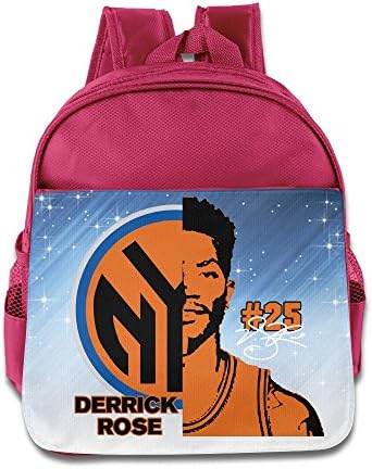 LINNA Cute New York #25 Basketball Player Kids Shoulders Bag For Boys And Girls Pink