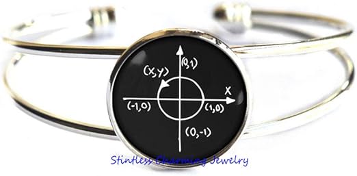 Amazon.com : Math Bangle Bracelet Mathematician Geometry Formula