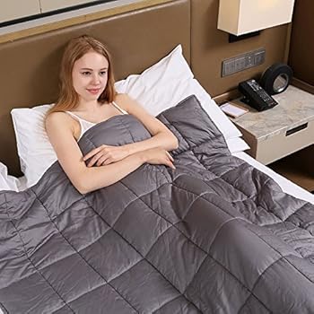 Amazon.com: Weighted Blanket Gravity Sensory Heavy Throw Cotton Cozy