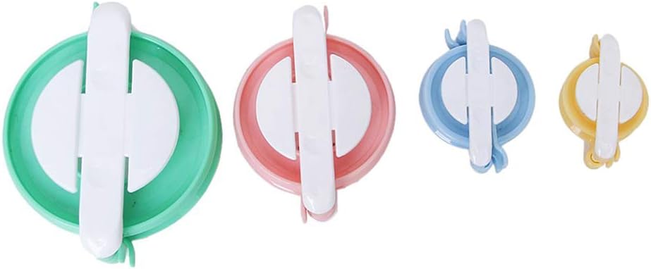4 Sizes (Small to Large) of Pom Pom Maker Set for DIY Pompom Kit Fluff Ball Weaver Maker Pompom Maker Fluff Ball Weaver DIY Knitting Craft Tool Kit (4 Colours)