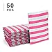 Fuxury Bubble Mailers 4x8 Inch 50 Pack, Pink Polka Dots Poly Bubble Envelopes for Jewelry, Cosmetics, Designer Boutique Custom Padded Envelopes,Waterproof Padded Mailers for Small Busniess Bulk #000