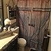 Rustic Country Barn Wood Door Bath Shower Curtain, YIGER Mildew Resistant Waterproof Old Wooden Garage Door Digital Printing Polyester Antique Theme with Adjustable Hook 70.86×70.86 Inch