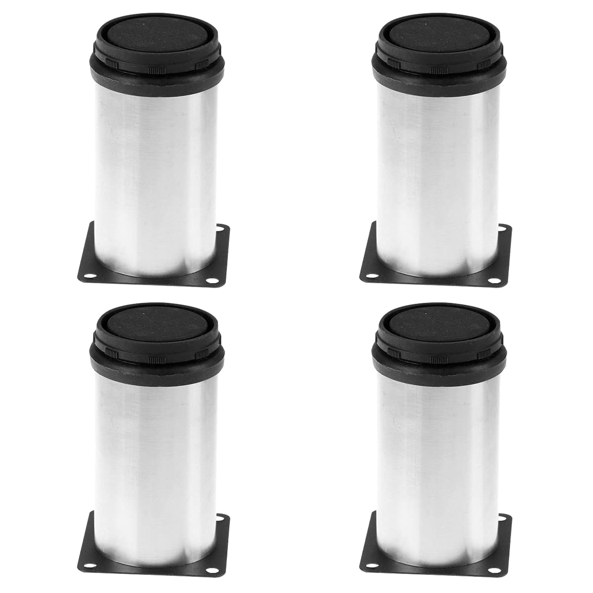 WANGCL 4PCS Stainless Steel Adjustable Furniture Feet With Mounting Screws For Wardrobe Coffee Table Bed Leg Kitchen Cabinet Sofa -50x100mm