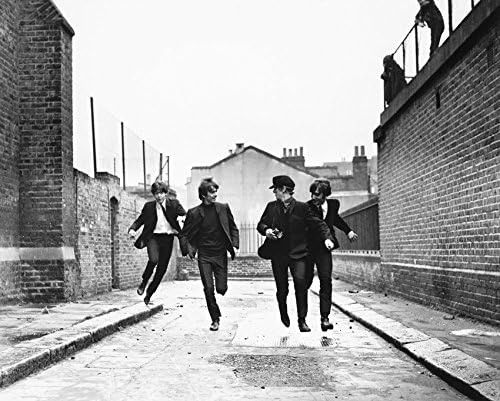 The Beatles Running Down Liverpool Street 16x20 Canvas Giclee