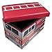 Fire Truck Collapsible Storage Organizer by Clever Creations | Firetruck Storage Box Folding Storage Ottoman for Your Bedroom | Perfect Size Storage Chest for Books, Shoes & Games