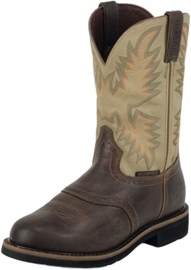 justin original work Botas para hombre Stampede punta redonda