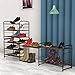Simple Trending 2 Pack 3 Tier Stackable Shoe Rack, Expandable Adjustable Shoe Shelf Storage Organizer, Wire Grid, Bronze