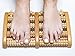 Wooden Foot Massage Roller with Reflexology (Large) Plantar Fasciitis Relief Acupressure Tool Bonus eBook Premium Quality, Lightweight Easy Foot Comfort