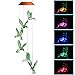 LED Solar Hummingbird Wind Chimes Outdoor - Waterproof Mobile Changing Light Color Wind Chime, Six Hummingbirds LED Wind Chimes for Home, Xmas Mom Gifts, Party, Festival Decor, Night Garden Decoration