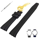 Topuly 26mm Rubber Watch Band replacement for Audemars Piguet Royal Oak Offshore AP 15703 15710 15400 26470 26400 Silicone Strap Wirstband accessories for Men and Women