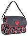 Disney Mickey Mouse Diaper Bag with Flap, Icon Print, Grey/Red
