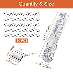 DSBGKJI Mini Push Stapler, Paper Clamp Clip