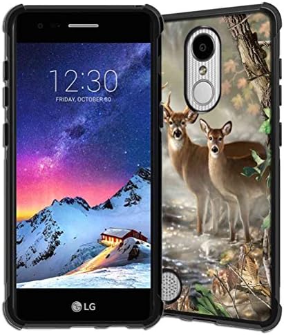 LG K20 Plus Case / LG K20 V Case / LG Harmony Case / LG K20 Case / LG Grace Case, ABLOOMBOX Vector forest camouflage Pattern Shock Bumper Slim Rubber Silicone Case for LG K10 2017