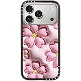 CASETiFY Compact iPhone 17 Pro Case [Slim and Sleek/Compatible with Magsafe / 4 ft. 2X Military Grade Drop Protection] - Sakura - Clear Black