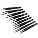 Mudder 9 Pieces Anti-static ESD Tweezers Kit Non-magnetic ESD Tweezers with Storage Bag