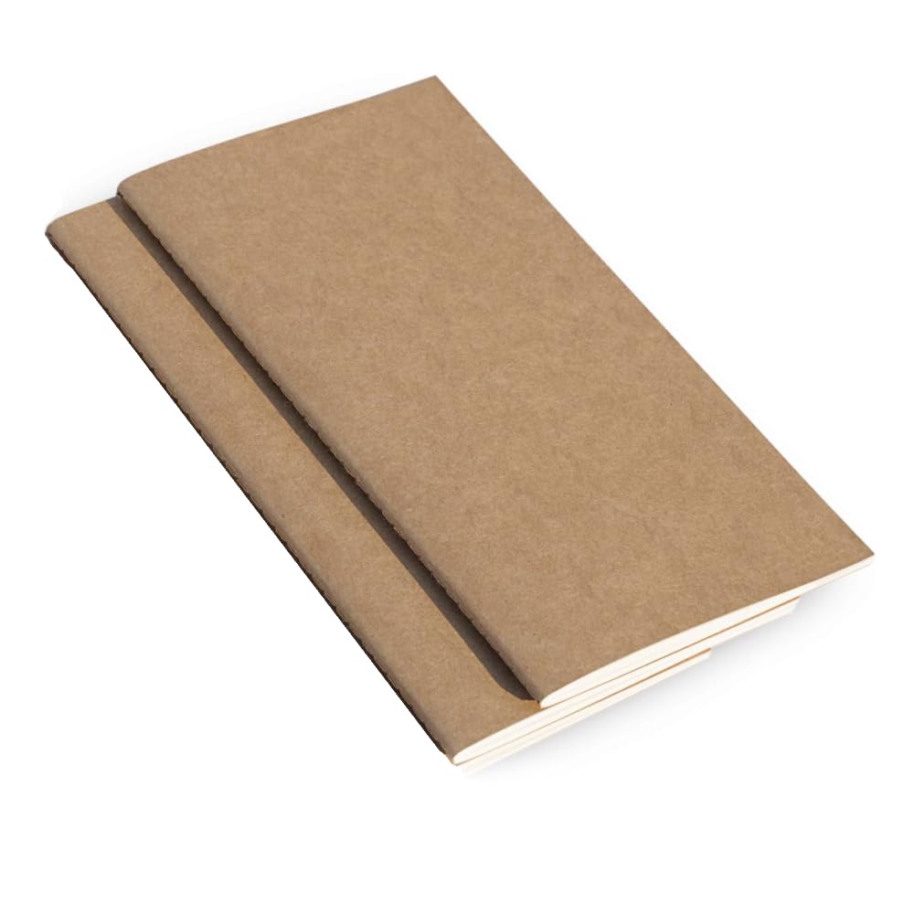 Wanderings Traveler's Notebook Calendar Refill Inserts - 4.25 x 8.25" (11cm x 21cm) - January 2027 - December 2027- Calendar Planner Refills For Leather Travel Journals, Diaries and Planners